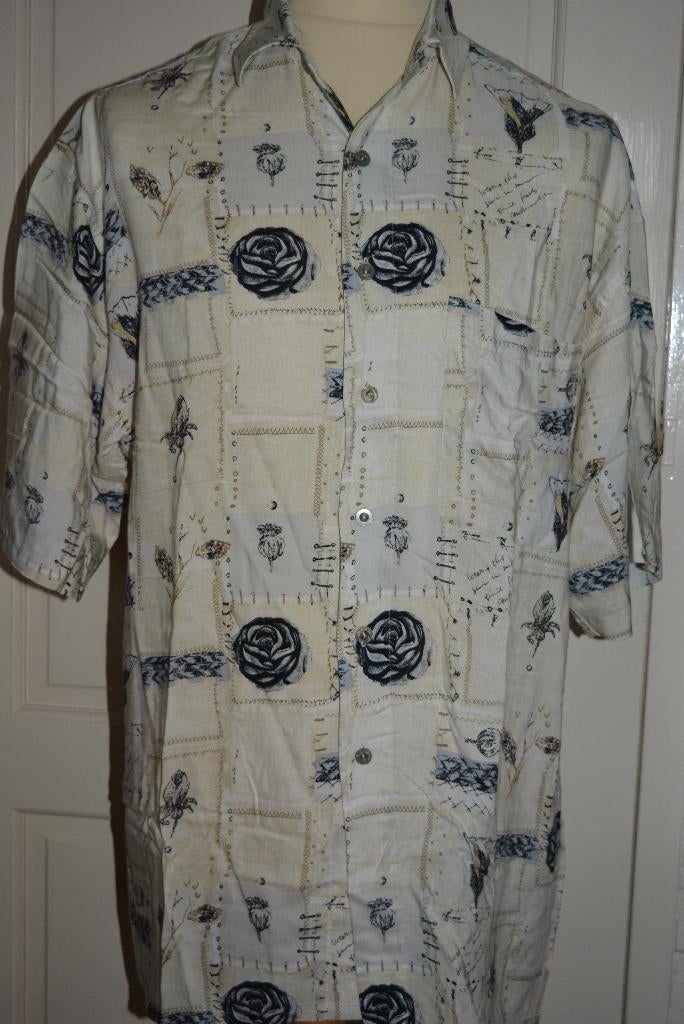 Giovanni Cabaldi, mooi modieus overhemd, maat 39/40, Kleding | Heren, Beige, Zo goed als nieuw, Giovanni Cabaldi, Halswijdte 39/40 (M)