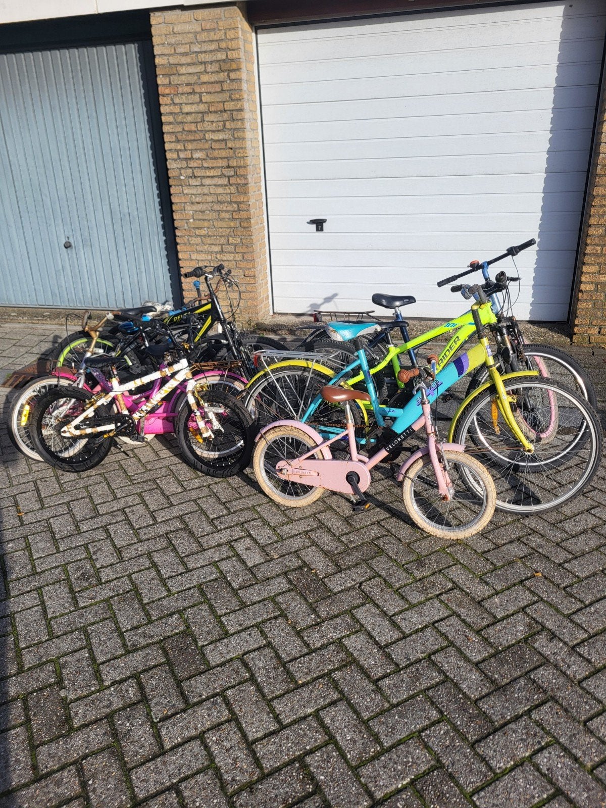 Partij van 10 diverse kinderfietsen, Ophalen, Gebruikt, 20 inch of meer