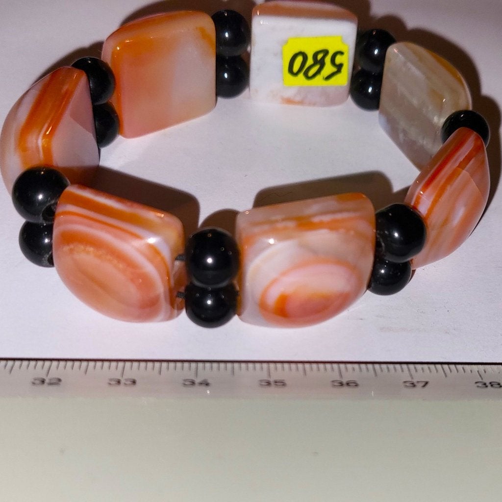 Armband tegen Boze oog Natuurlijke Carneool Edelsteen, agaat, Ophalen of Verzenden, Nieuw