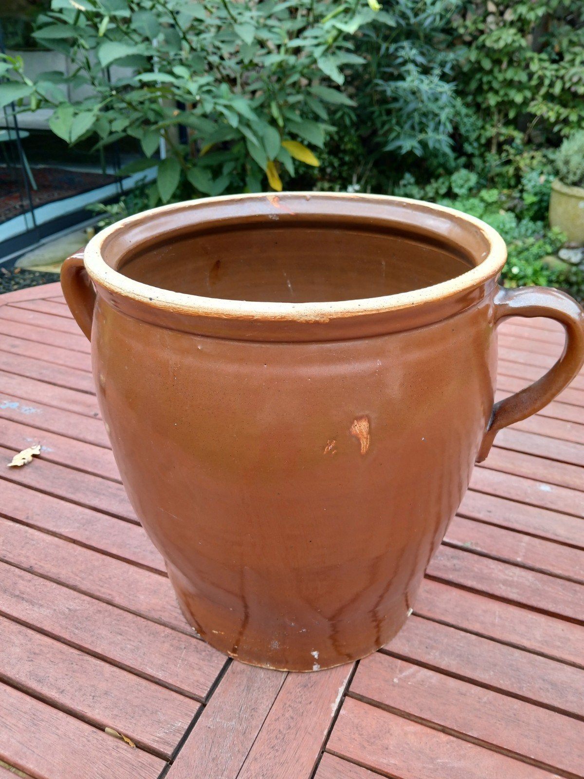 Antieke bruine grespot/ voorraadpot 10 liter, Ophalen