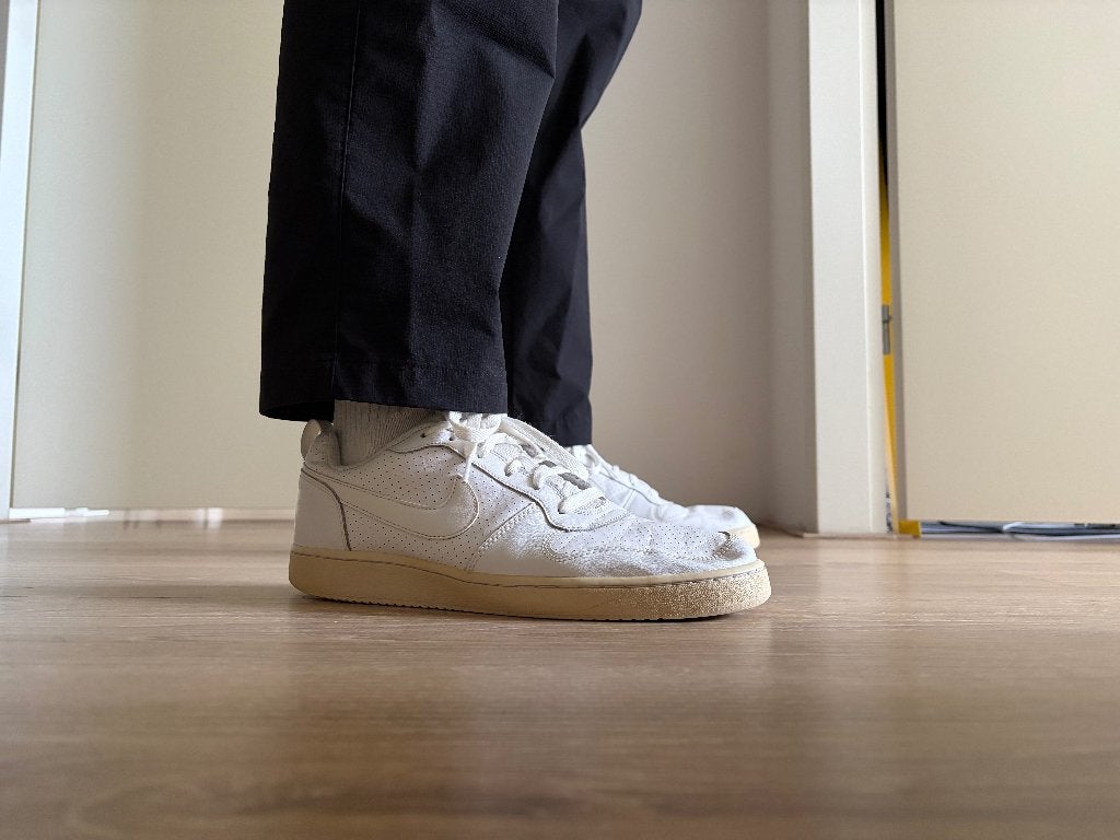 Nike Court Borough Low Sail / Cream '80 basketbal maat 44, Wit, Ophalen of Verzenden, Sneakers of Gympen, Gedragen
