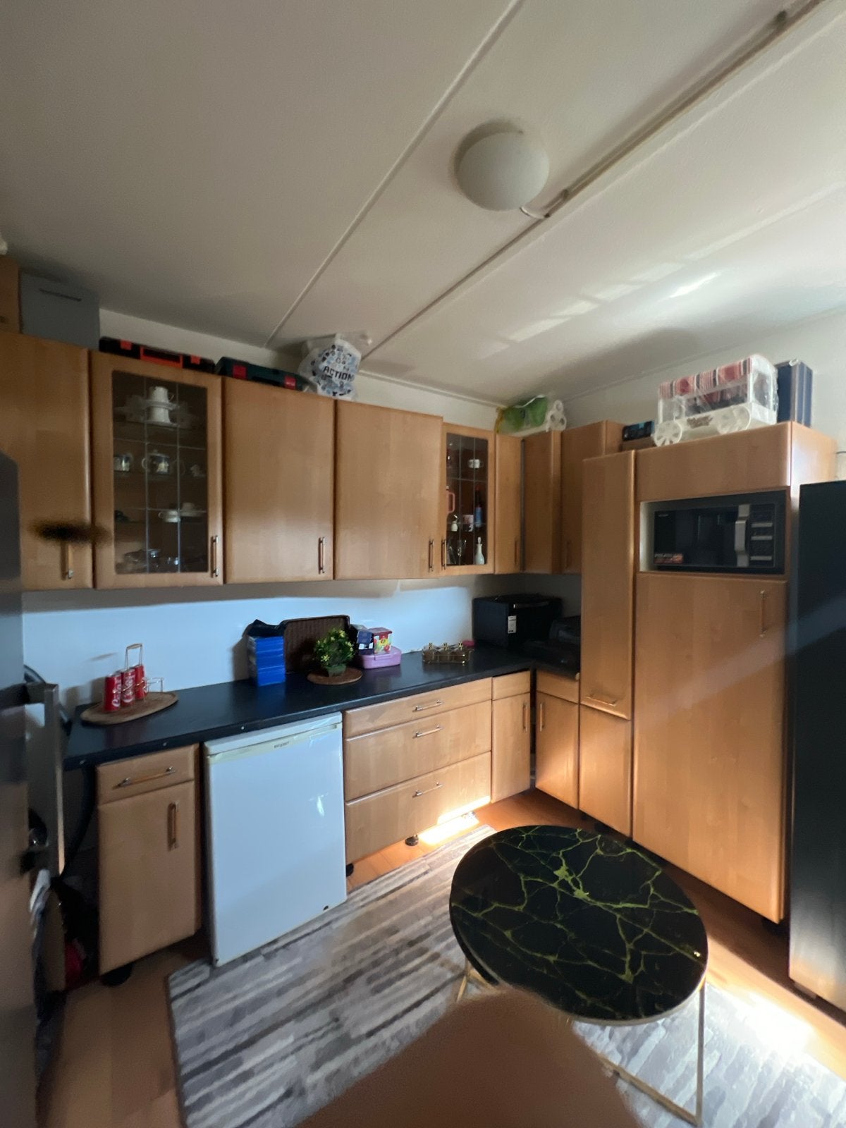 Complete Keukenopslag met Kasten en Werkblad, Huis en Inrichting, Gebruikt, Bruin, Hoekkeuken, Ophalen of Verzenden