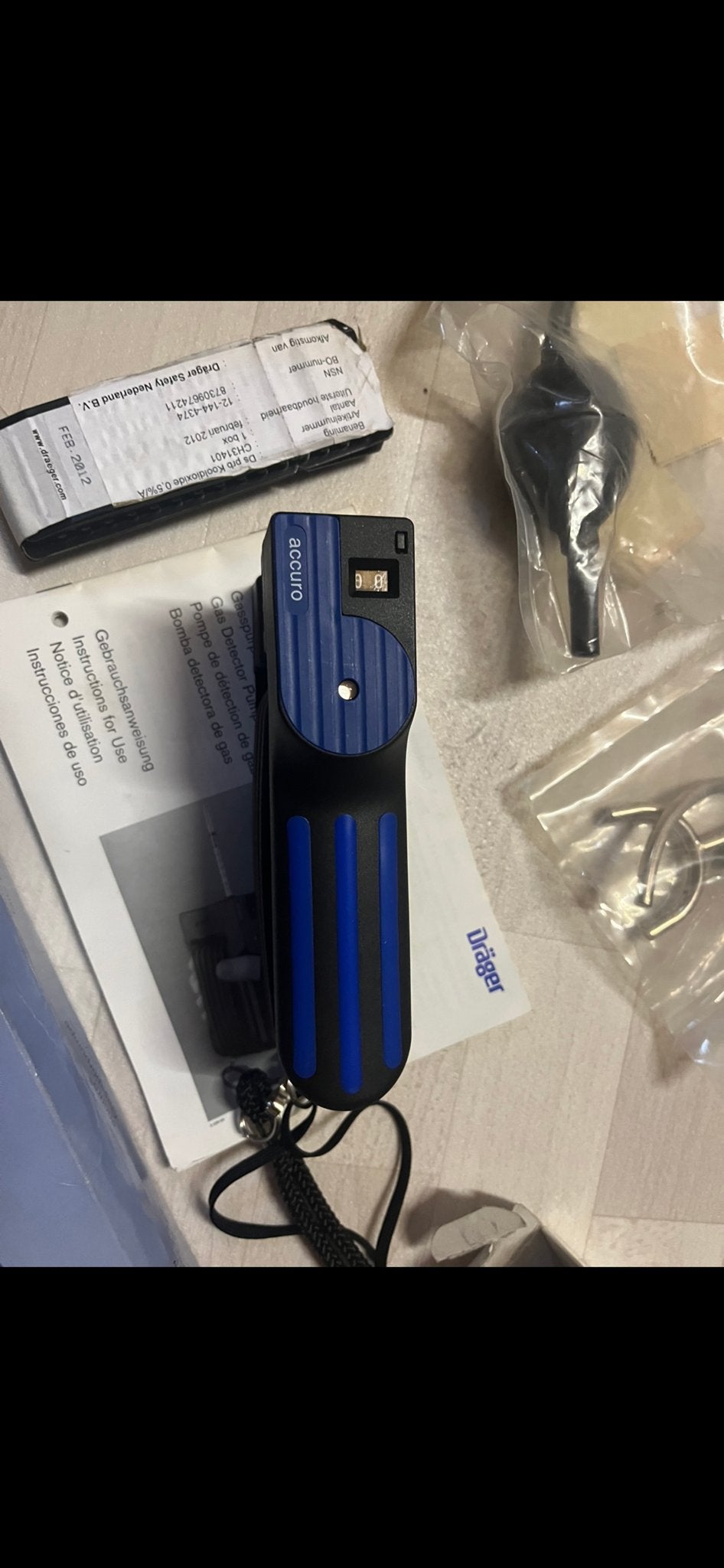 2 stuks Drager Seccuro gasmeter - Draagbare gasdetector, Ophalen of Verzenden, Zo goed als nieuw, Overige meters