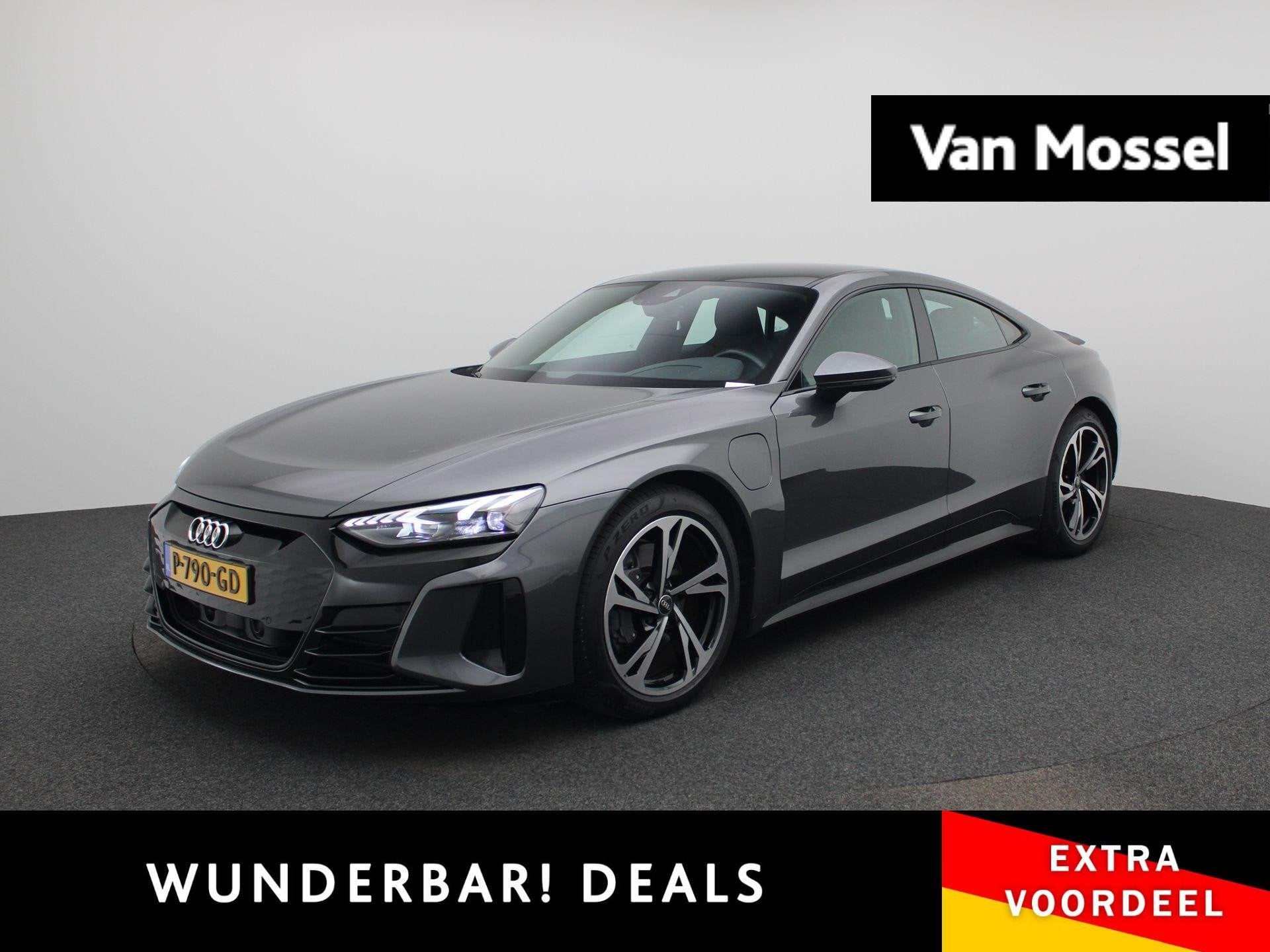 Audi e-tron GT 93 kWh 476 PK | Navigatie | Camera | Bang & O, Auto's, Audi, 12 maanden, Stof, Zwart, Automatische klimaatregeling
