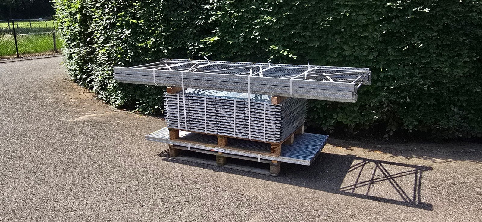 5,5 meter metalsistem legbordstelling , magazijnstelling, Ophalen