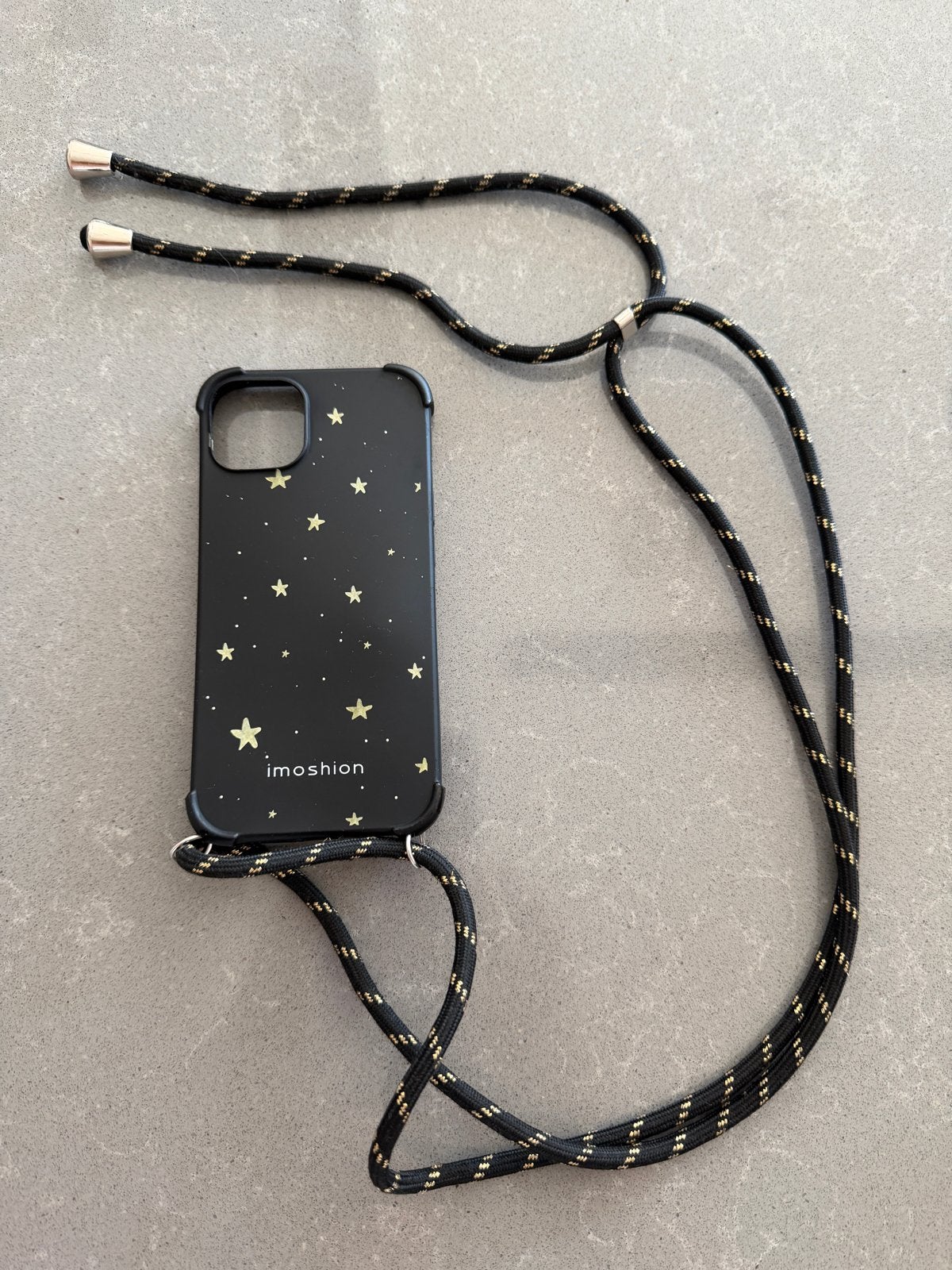 Imoshion Telefoonhoesje met Koord voor iPhone 15, Kunststof, IPhone 15, Zwart, Met koord