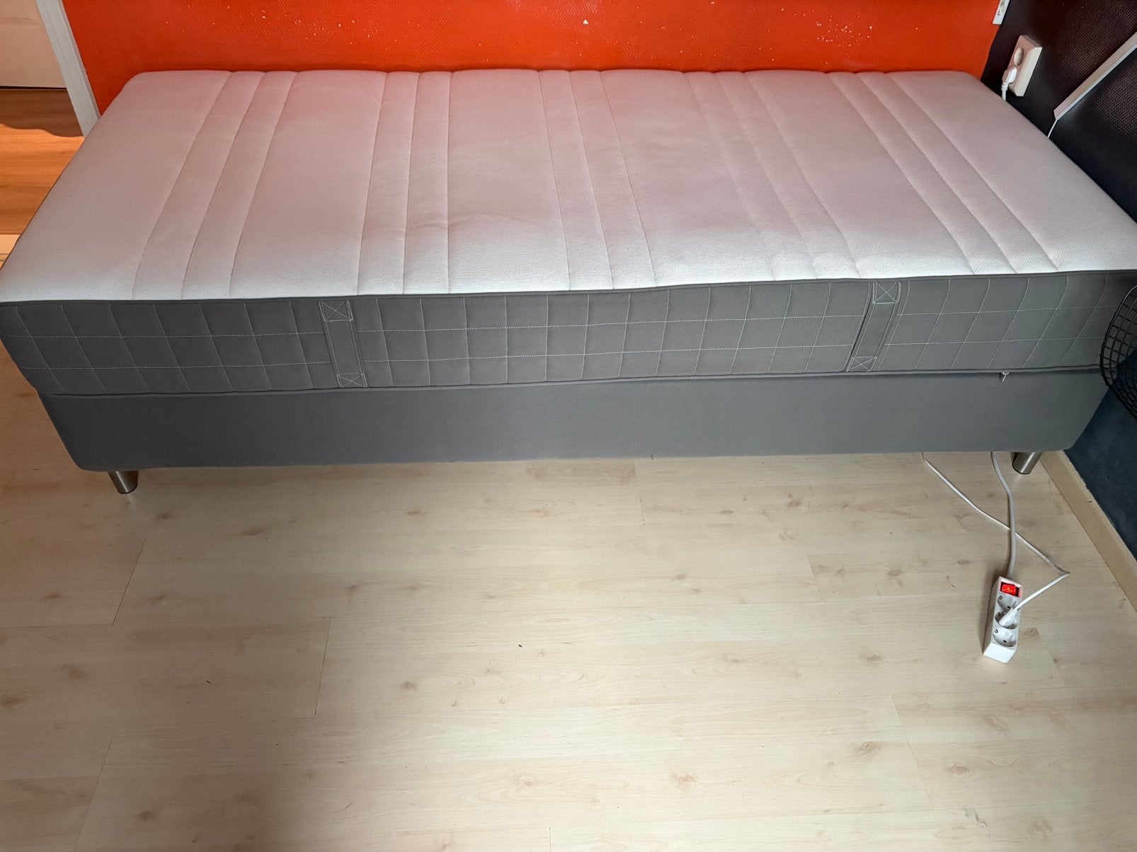 1 Persoons boxspring bed, Tweepersoons, Ophalen of Verzenden, Zo goed als nieuw, 80 cm