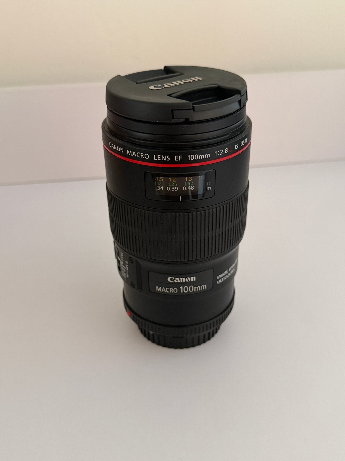 Canon Macro Lens EF 100mm 1:2.8 L IS USM + Close-up filter, Audio, Tv en Foto, Fotografie | Lenzen en Objectieven, Canon, Zo goed als nieuw