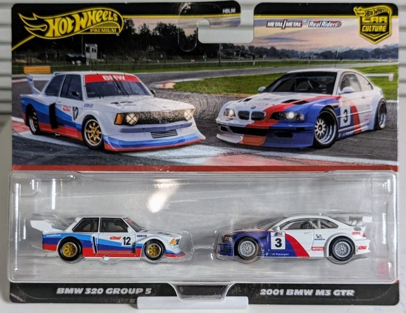 Hot Wheels Premium 2-pack BMW 320 Groep 5 en 2001 BMW M3 GTR, Ophalen of Verzenden, Nieuw, Auto