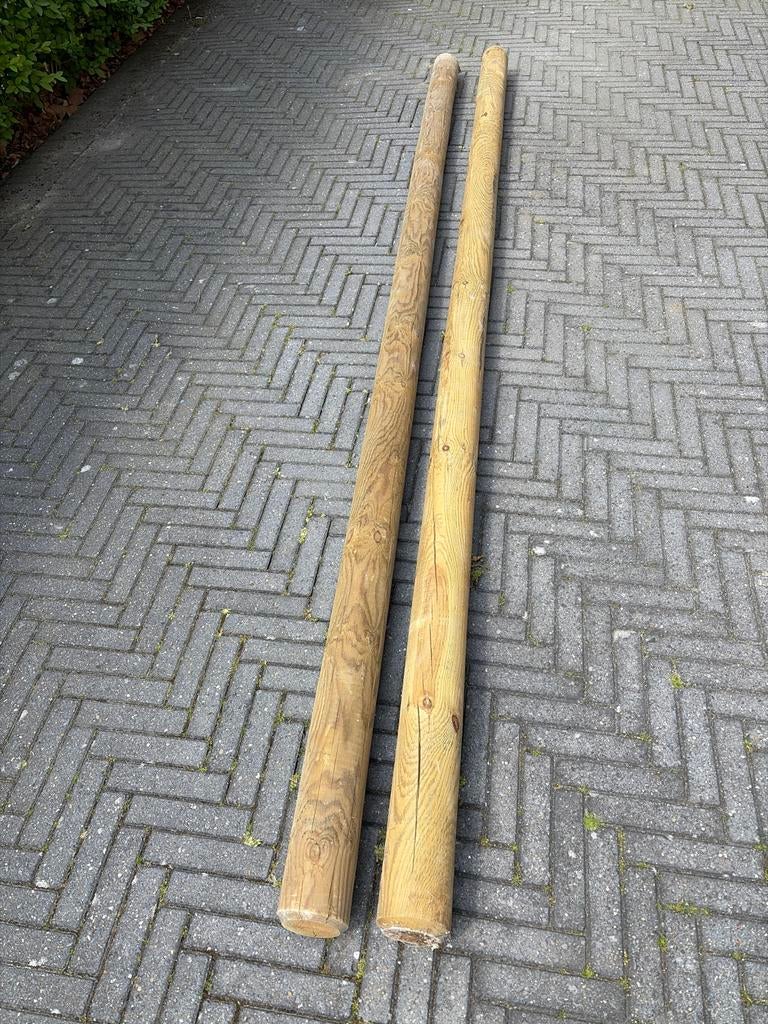 Ronde Gefreesde Schommel Palen 10x300cm Geïmpregneerd, Tuin en Terras, Ophalen, Gebruikt, 250 cm of meer, Palen