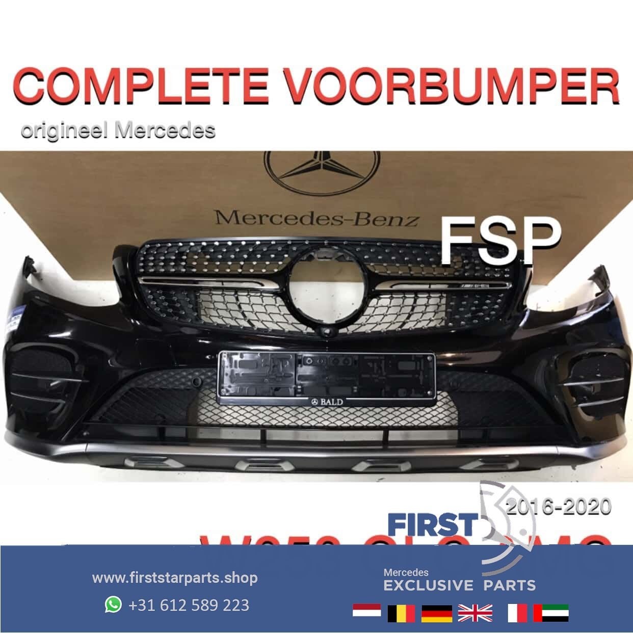 W253 GLC 43 AMG VOORBUMPER A2538853300 Mercedes ZWART ORIGIN, Gebruikt, -, Voor, Ophalen of Verzenden