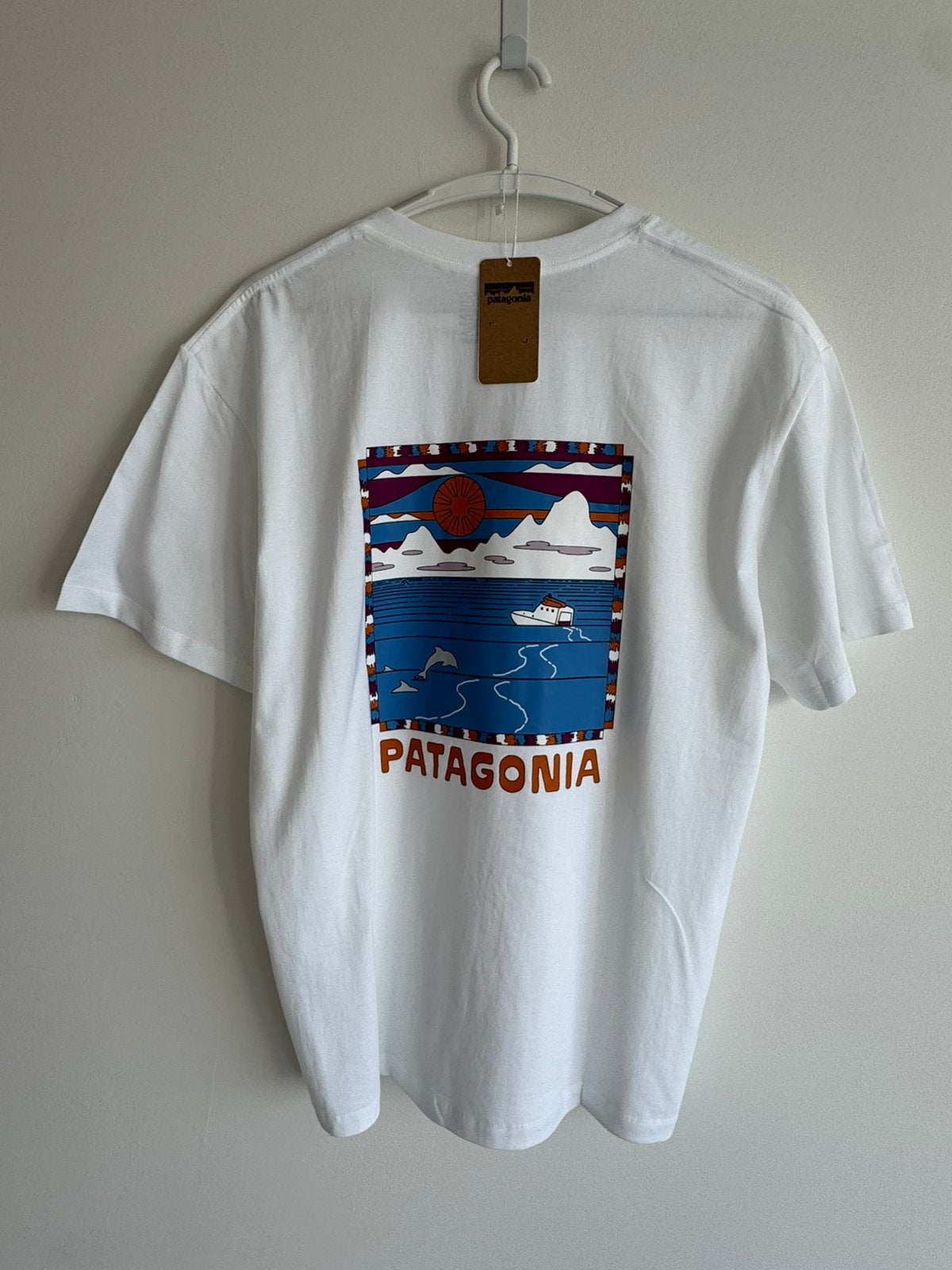 Patagonia Organic Cotton Graphic T-Shirt (White - Size L), Kleding | Heren, T-shirts, Zo goed als nieuw, Maat 56/58 (XL), Wit