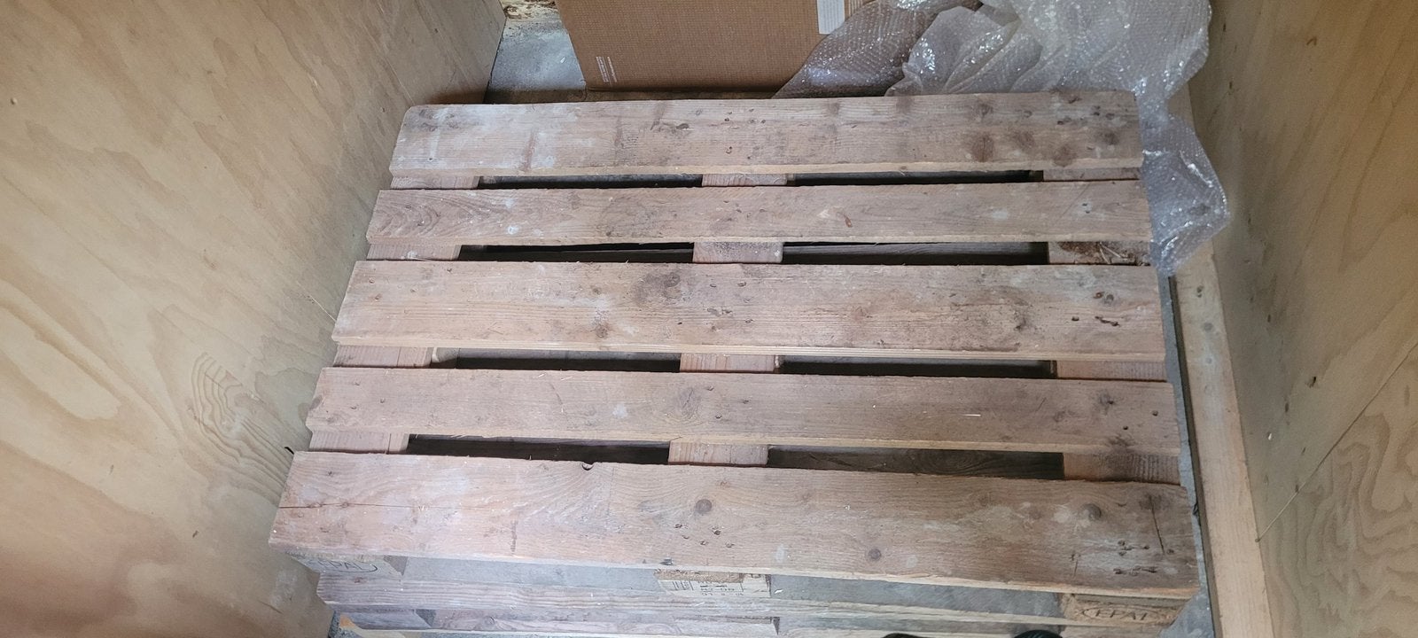 Ophalen: 4 gebruikte pallets, Ophalen, Zo goed als nieuw, Pallet, Minder dan 200 cm