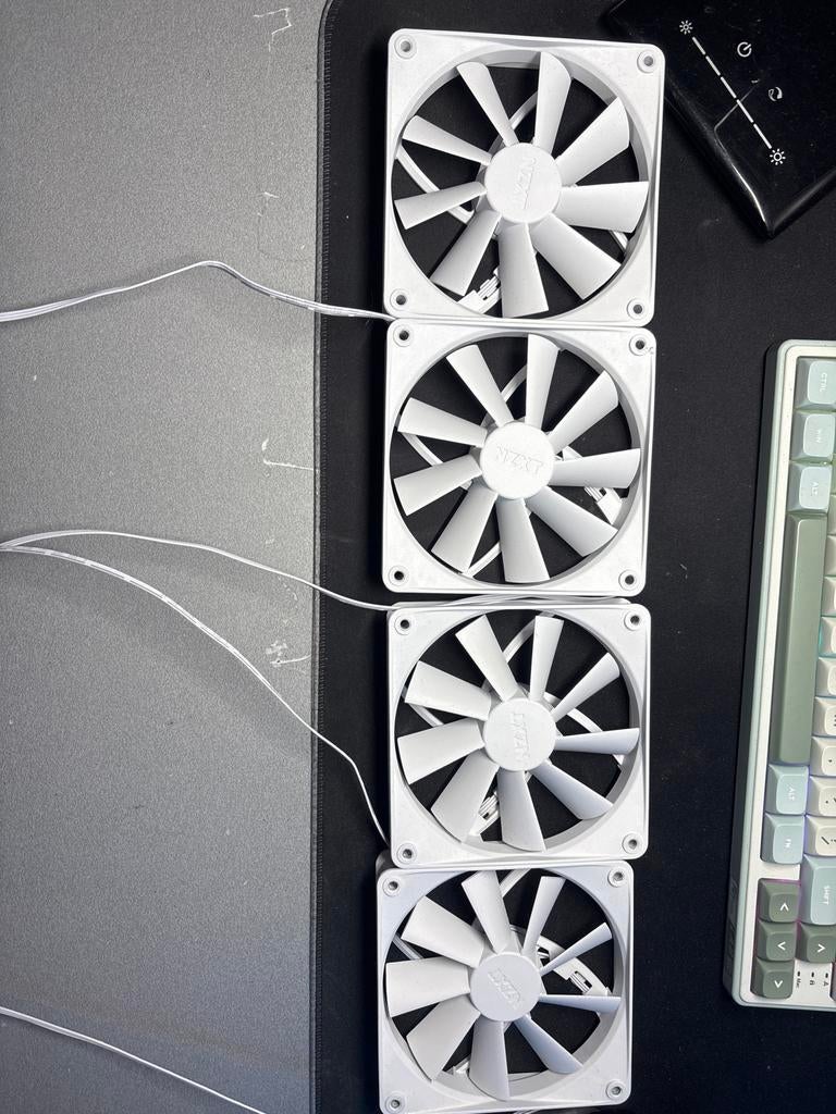 NZXT 120mm Ventilator Set, Computers en Software, Ophalen of Verzenden, Gebruikt, Luchtkoeling