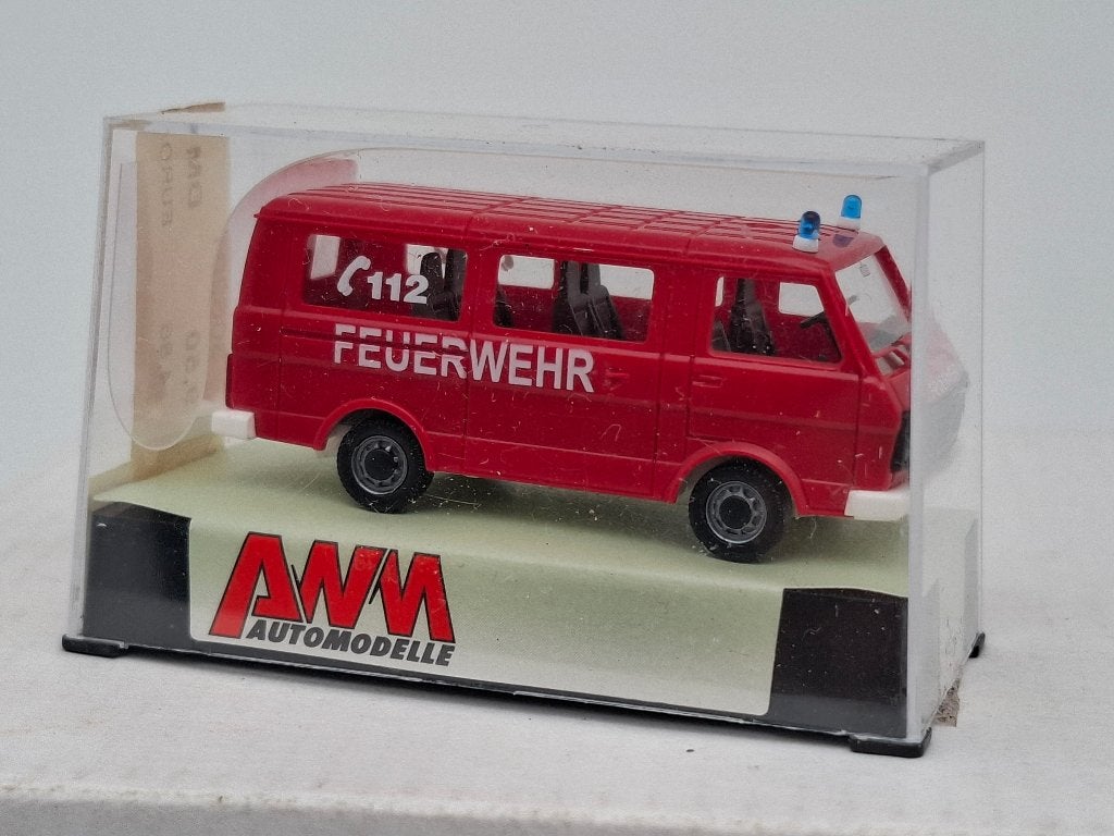 VW LT28 personenbus brandweer - AWM 1/87, Verzenden, Zo goed als nieuw, Auto, AWM