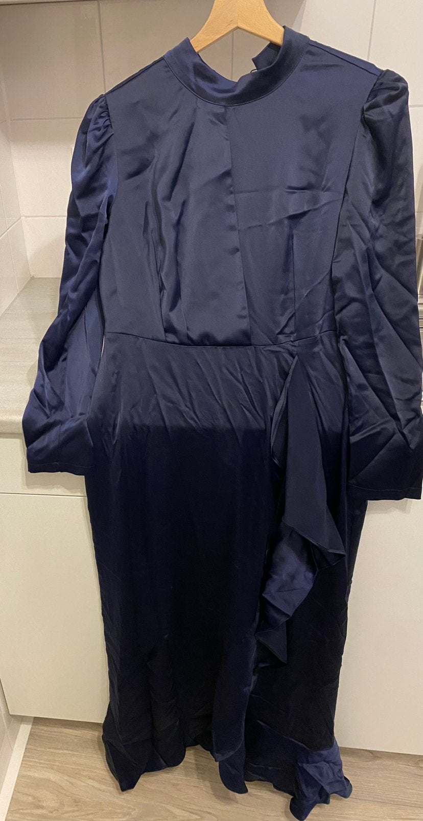 Avondjurk, Kleding | Dames, Ophalen of Verzenden, Zo goed als nieuw, Blauw, Galajurk