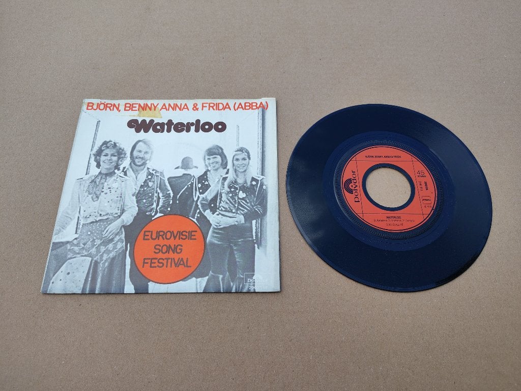 Single: Bjorn, Benny Anna & Frida (ABBA) Waterloo (1974), Cd's en Dvd's, Ophalen of Verzenden, Gebruikt, 7 inch, Pop
