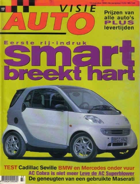 Autovisie 17 1998 : Cadillac Seville STS - Skoda Octavia 1.8, Ophalen of Verzenden, Gelezen, Algemeen