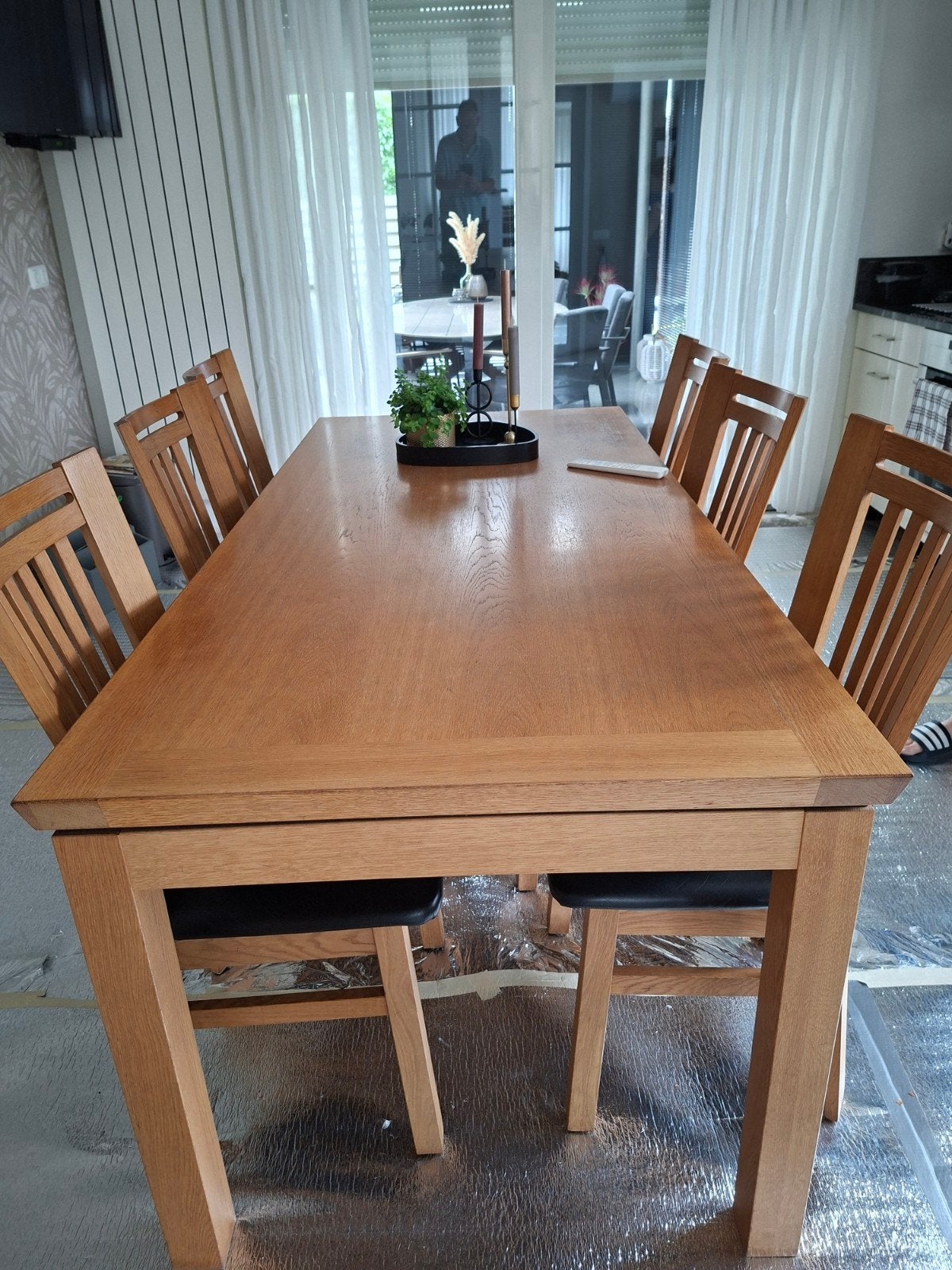 Keukentafel, Huis en Inrichting, Ophalen, Gebruikt, 4 tot 6 stoelen