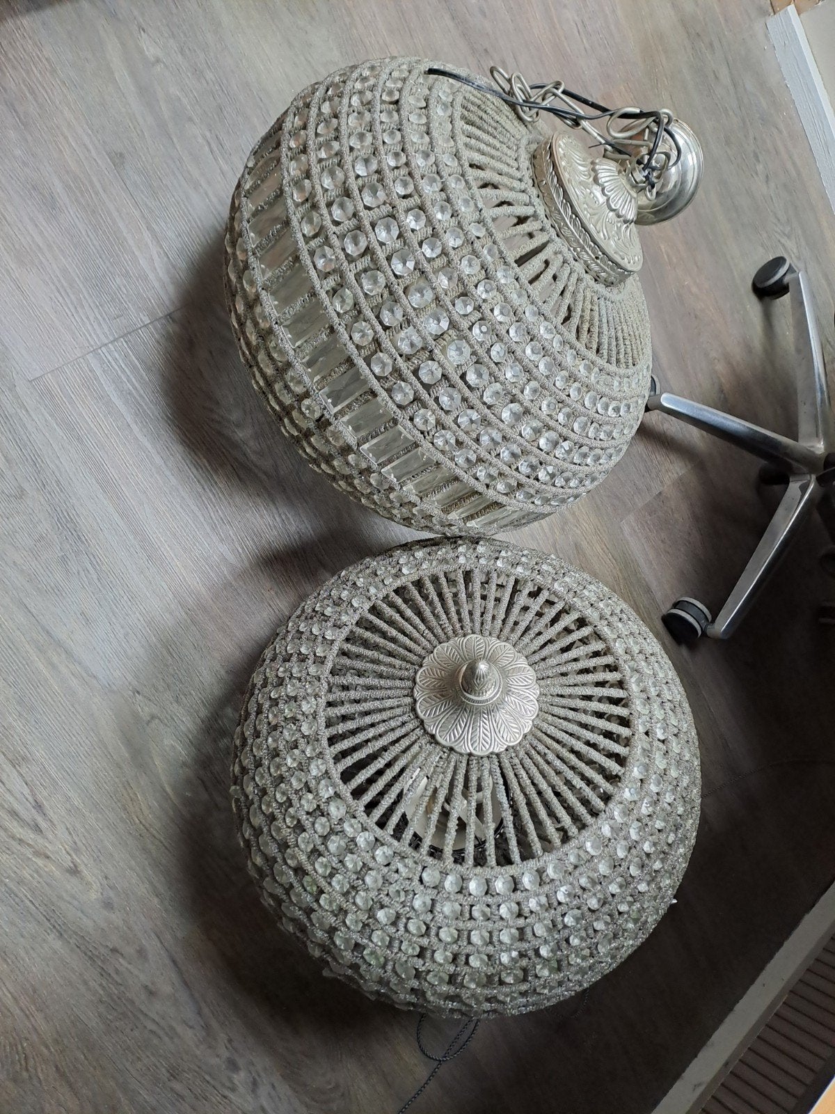 Chandelier Eichholtz Kroonluchters 2 stuks., Huis en Inrichting, Ophalen, Overige fittingen, Glas, Gebruikt