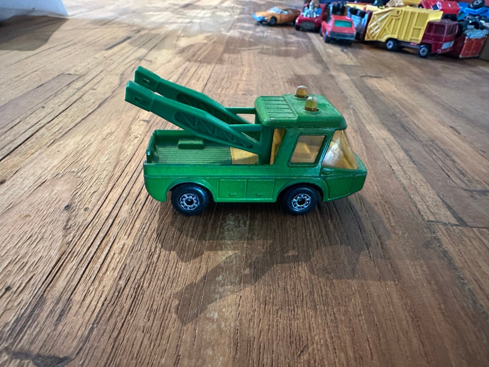 Vintage Matchbox sleepwagen groen, Ophalen of Verzenden