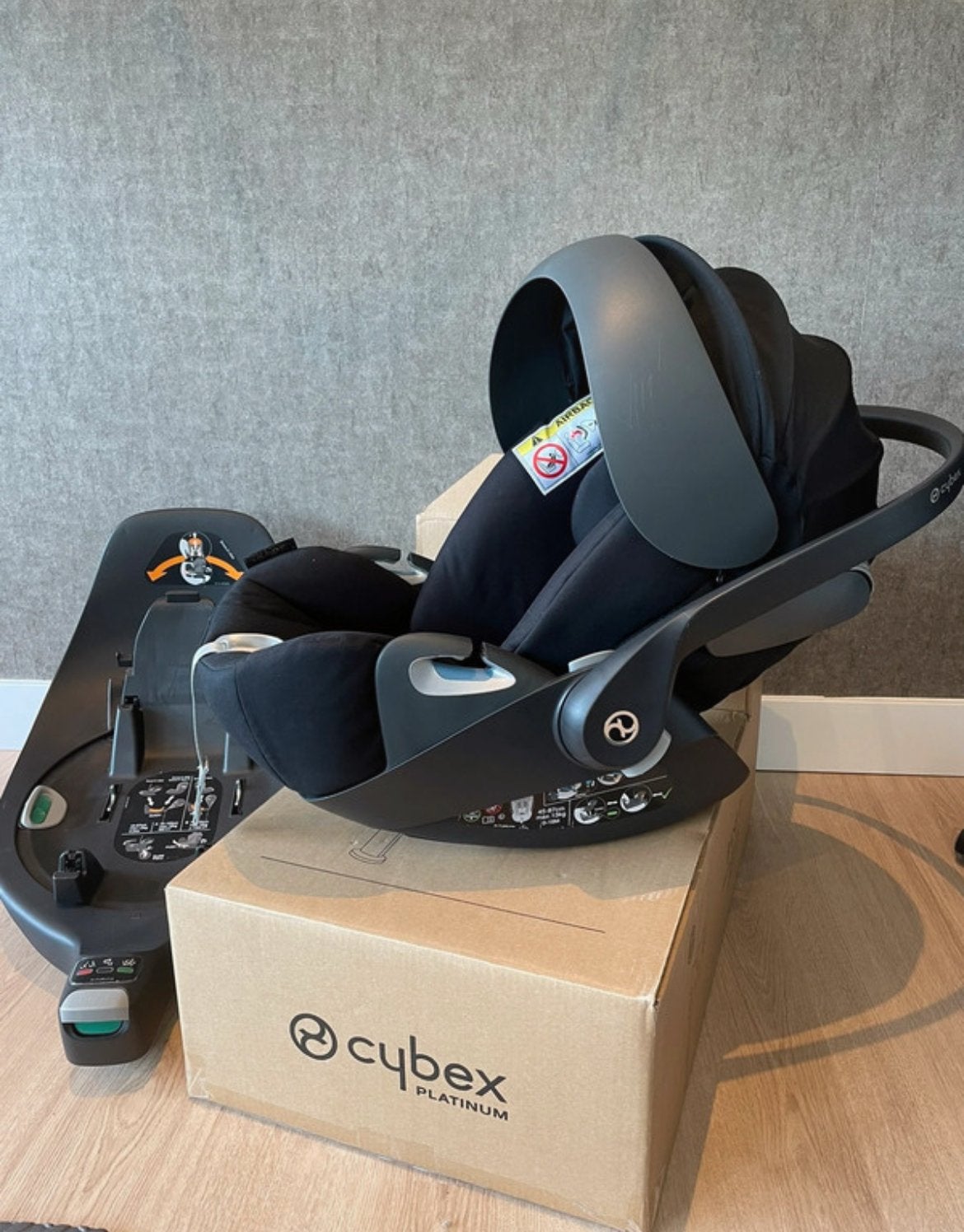 Cybex Cloud Z i-Size autostoel Deep Black/Black met Base Z, Overige merken, Slaapstand, Ophalen of Verzenden, Zo goed als nieuw