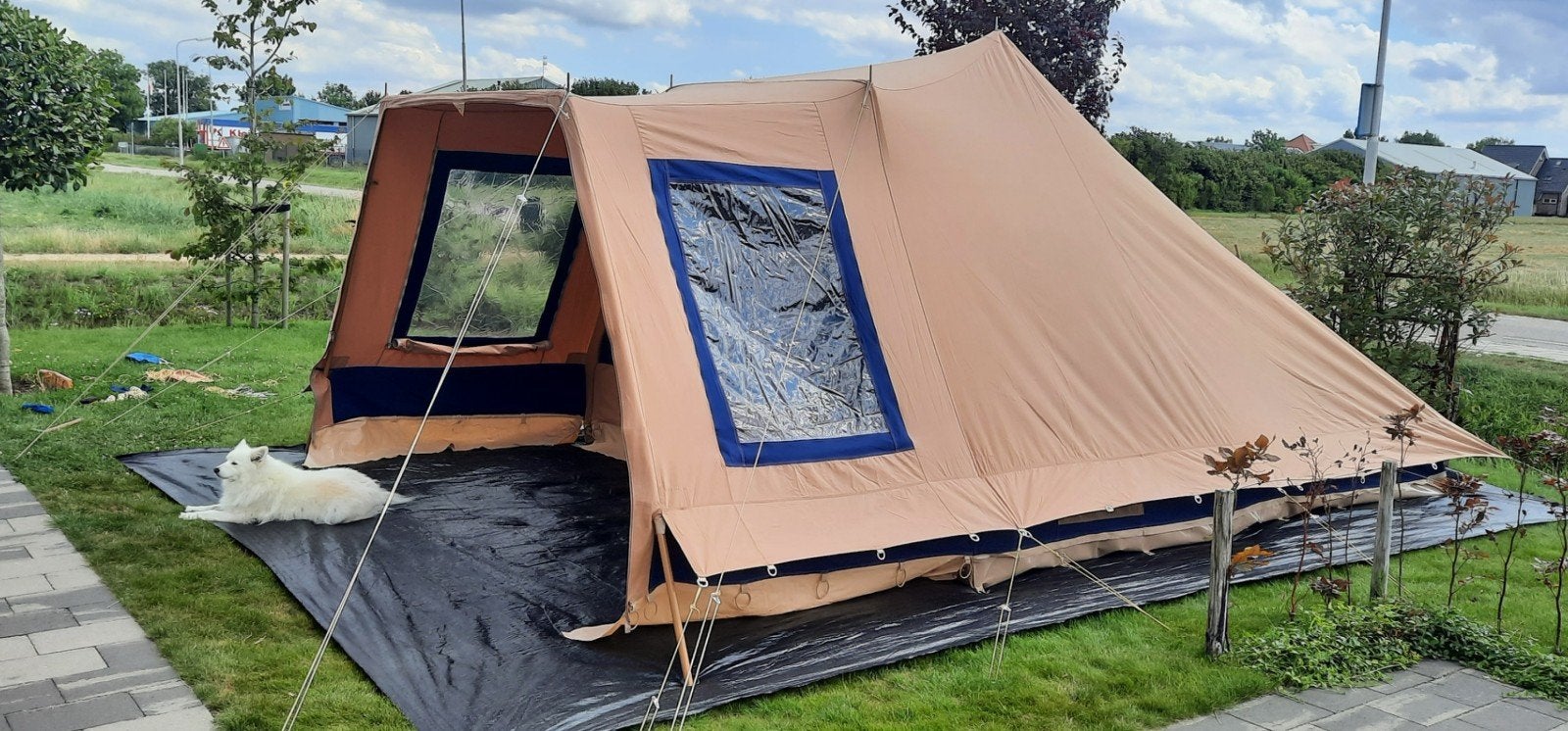 Zeer NETTE Vrijbuiter Stormvogel 4 /100% Katoen /Tent Tapijt, Caravans en Kamperen, Ophalen, Zo goed als nieuw, Tot en met 4