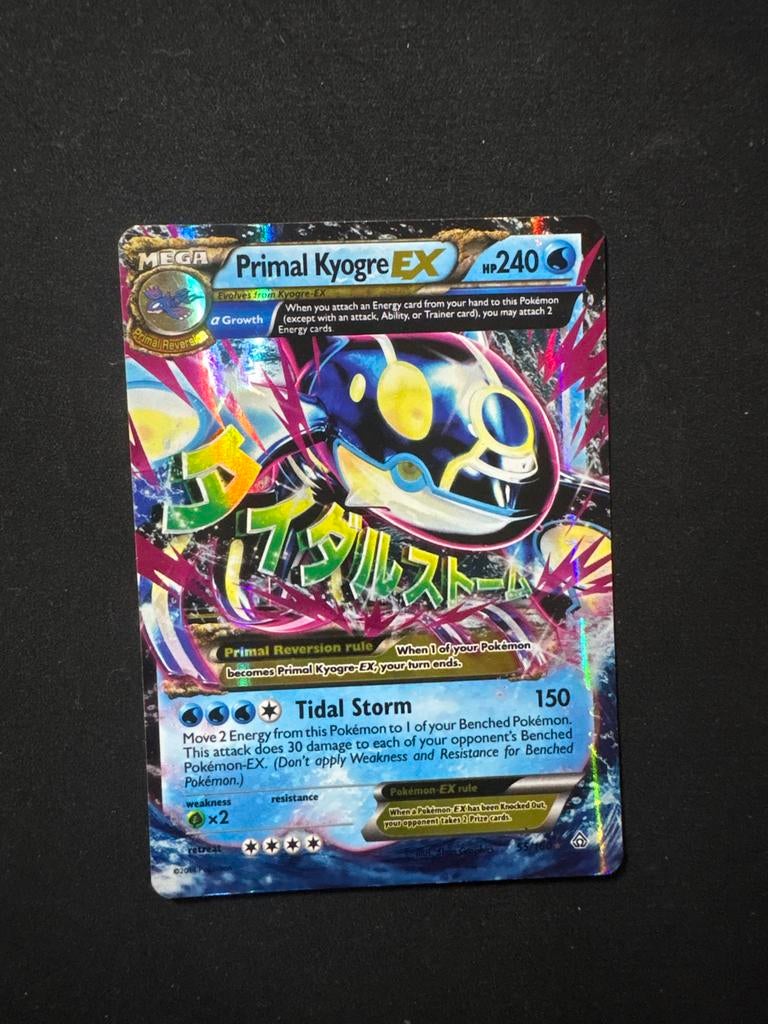 Primal Kyogre EX 55/160 (Foil), Hobby en Vrije tijd, Verzamelkaartspellen | Pokémon, Zo goed als nieuw, Losse kaart, Foil, Ophalen of Verzenden