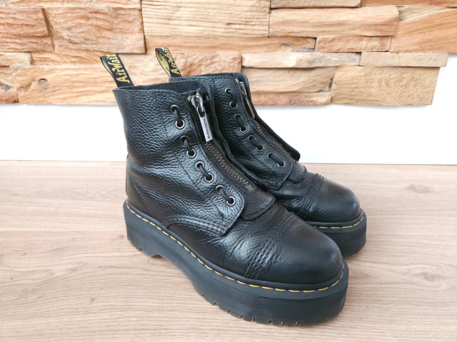 Dr Martens Sinclair maat 39 boots enkellaarzen veterlaarzen, Zwart, Lage of Enkellaarzen, Ophalen of Verzenden, Zo goed als nieuw
