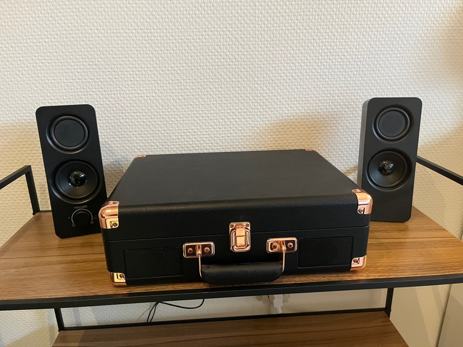 Platenspeler koffer met speakers | zwart | SilverCrest |, Zo goed als nieuw, USB-aansluiting, Platenspeler, Ophalen