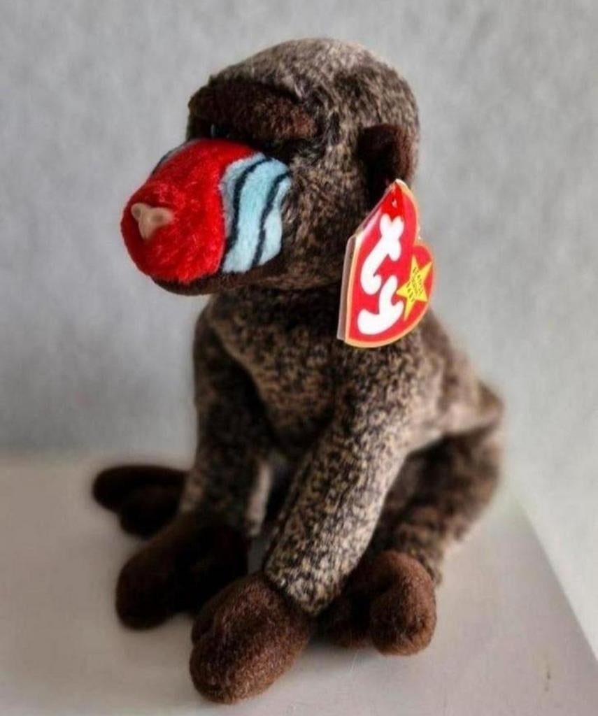 TY Beanie Baby Aap Cheeks, Ophalen of Verzenden, Zo goed als nieuw, Overige typen
