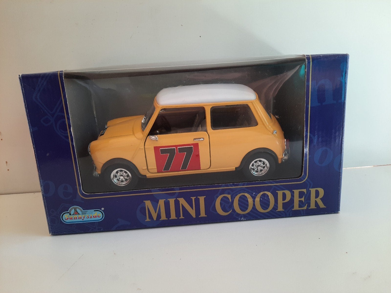Sunnyside Mini Cooper nummer 77 . collectorsitem , 1:16, Ophalen of Verzenden, Nieuw, Auto, Overige merken