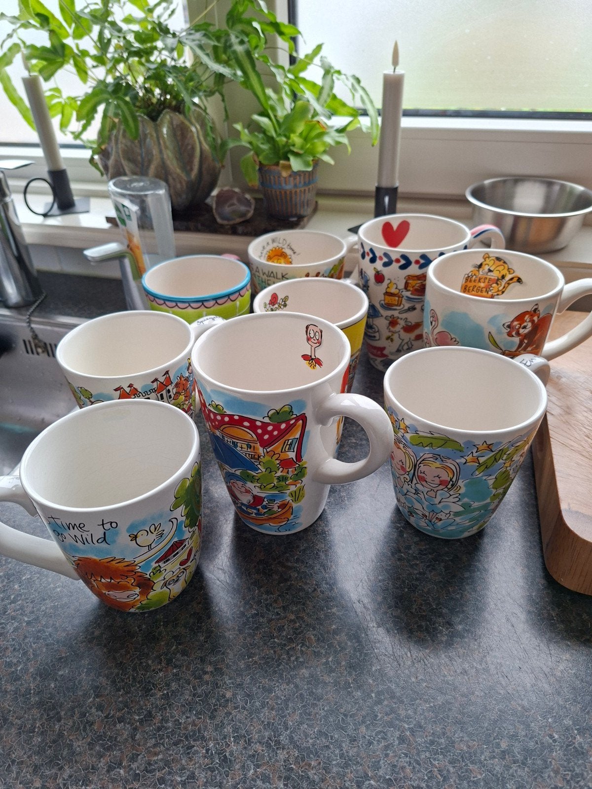Set van 9 Blond Amsterdam mokken (3x XL 6x 350ml), Huis en Inrichting, Ophalen, Aardewerk, Kop(pen) en/of Schotel(s)