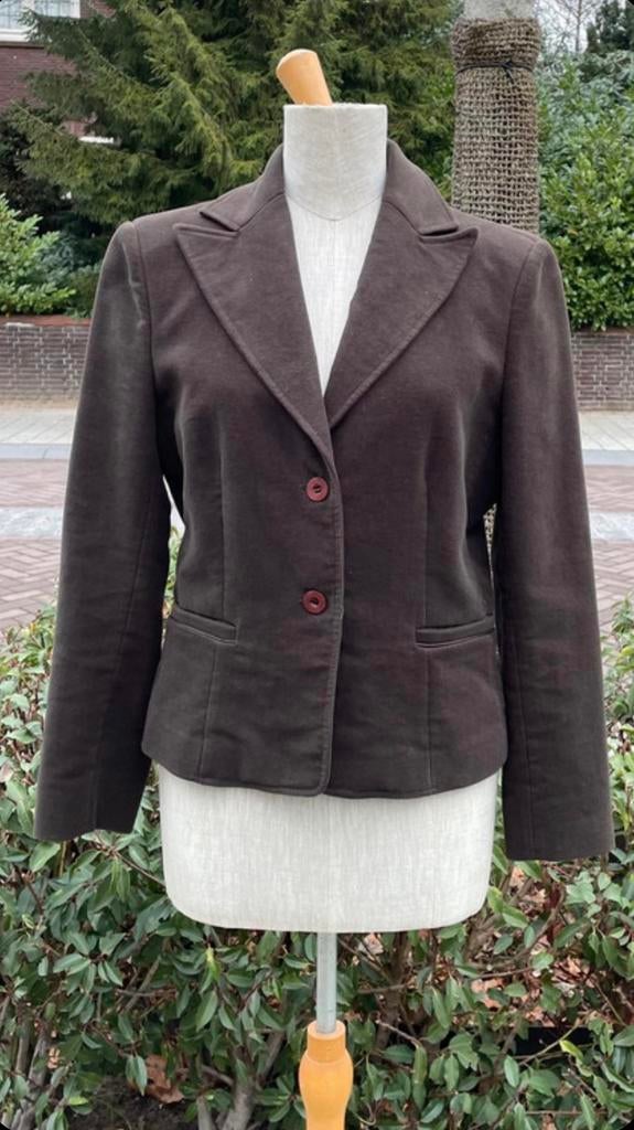 Katoenen velours stretch blazer maat L ( 40), Kleding | Dames, Jasjes, Kostuums en Pakken, Nieuw, Jasje, Maat 38/40 (M), Bruin