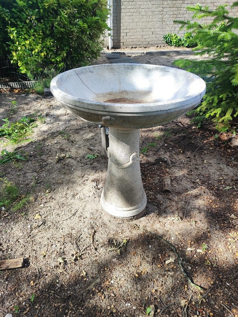 Vogelbad/plantenbak/fontein op voetstuk - gratis, Ophalen, Gebruikt