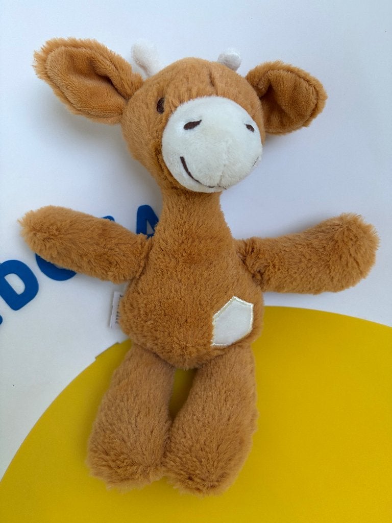 K4215 happy horse giraf giraffe bruin, Ophalen of Verzenden, Zo goed als nieuw, Overige typen
