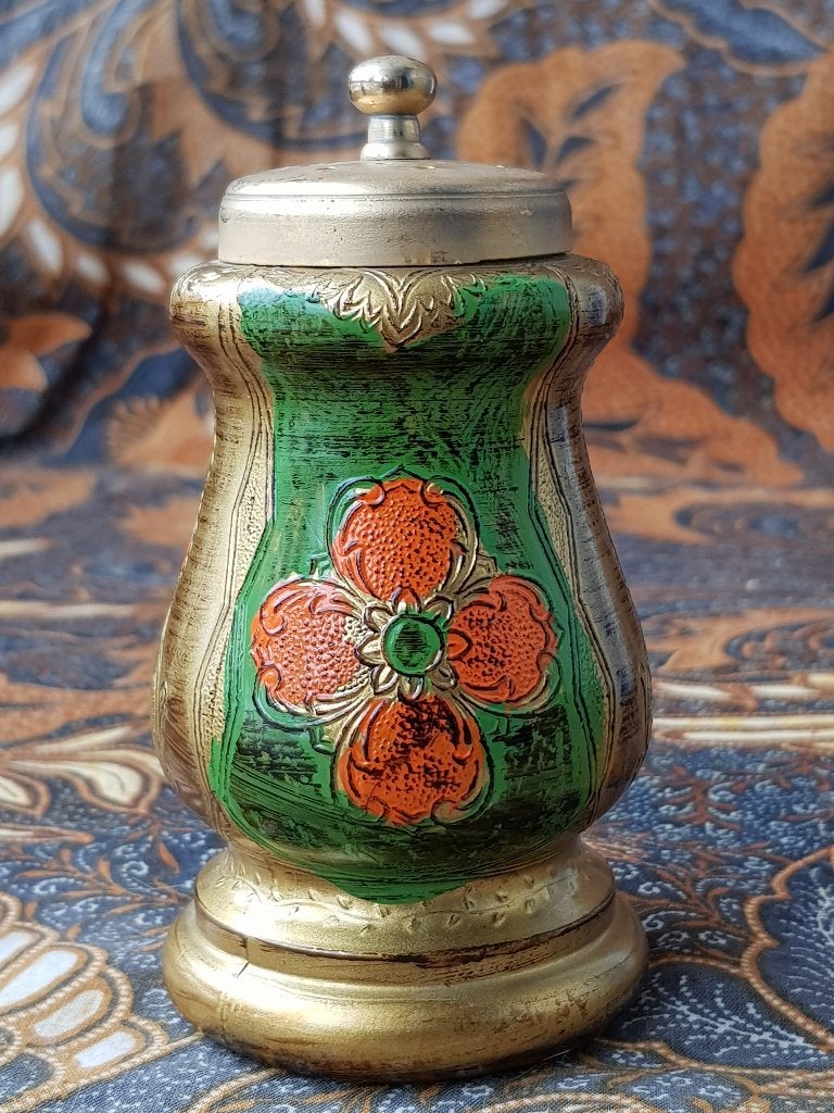 Mooi oud brocante peper en zout uit Italië., Ophalen of Verzenden