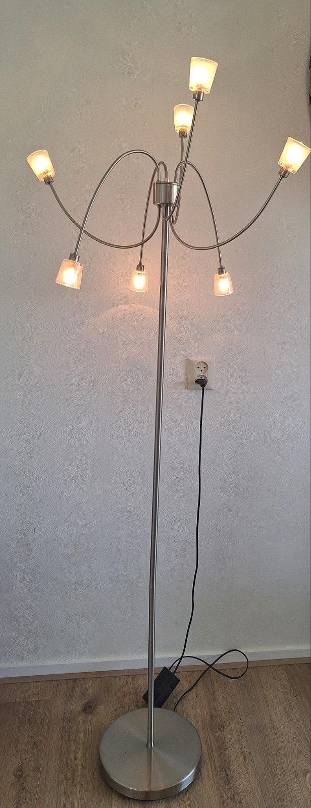 vloerlamp met dimmer, Huis en Inrichting, Ophalen, Gebruikt, 150 tot 200 cm