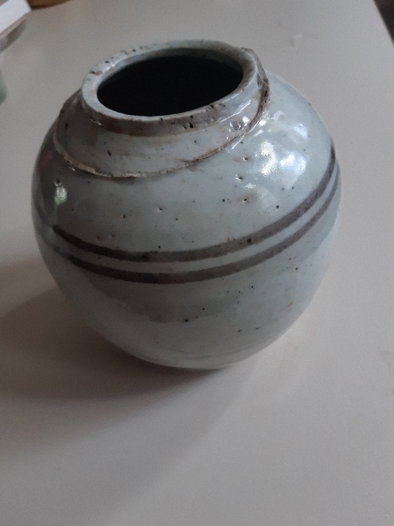 oude gemberpot. grijs, 19e eeuws, Ophalen of Verzenden