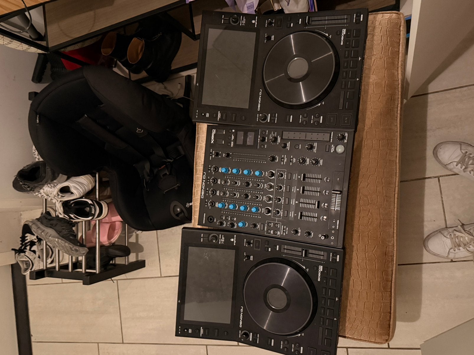 Denon sc6000 x2 + x1850 mixer full set, Ophalen of Verzenden, Zo goed als nieuw, Denon
