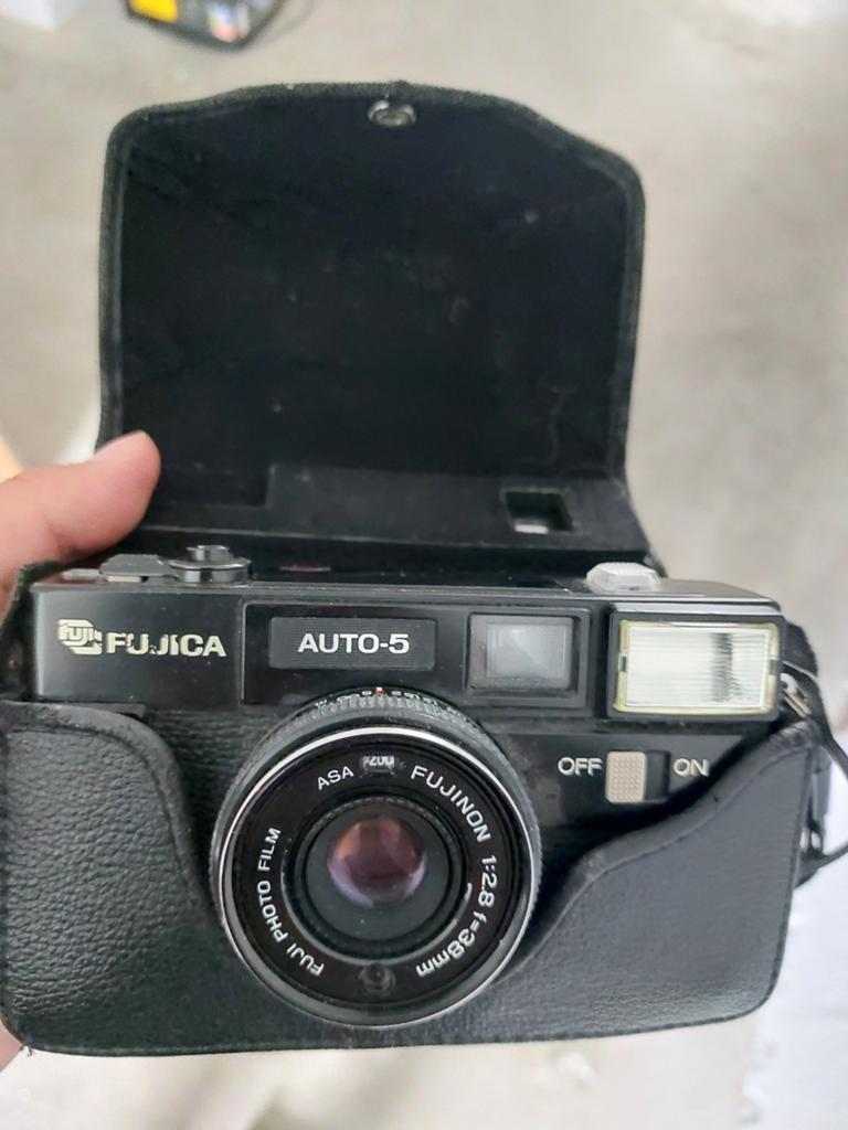 Fujica Auto-5 Compact Camera met Fujinon 1:2.8 f=38mm lens, Ophalen of Verzenden, Compact, Overige Merken