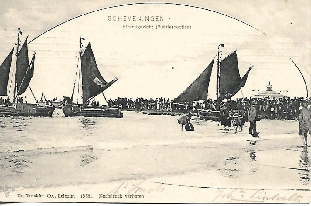 Scheveningen- -Strandgezicht (Plezierbootjes).1980., Verzenden, Voor 1920, Gelopen, Zuid-Holland