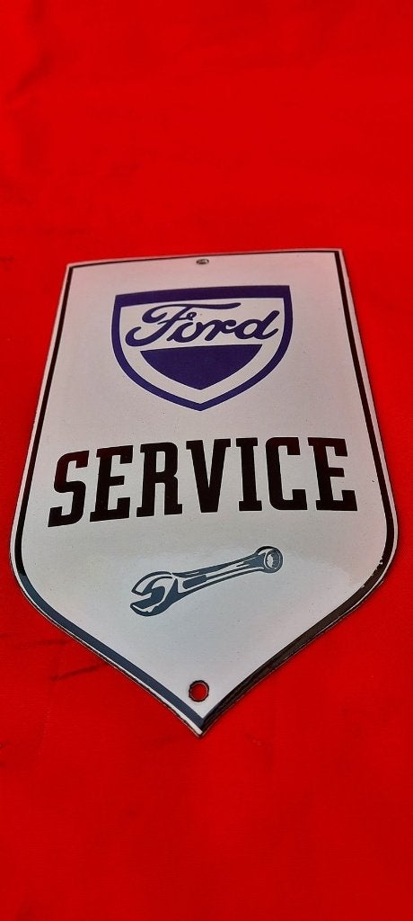 Ford - Ford Service - Emaille bord - Emaille, Metaal, Gebruikt, -, -, Ophalen of Verzenden
