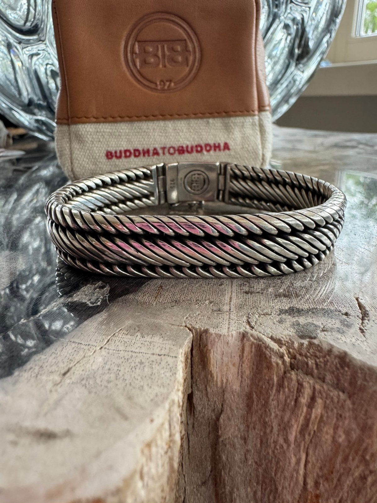 Buddha to Buddha Edwin, Sieraden, Tassen en Uiterlijk, Armbanden, Ophalen, Zo goed als nieuw, Zilver