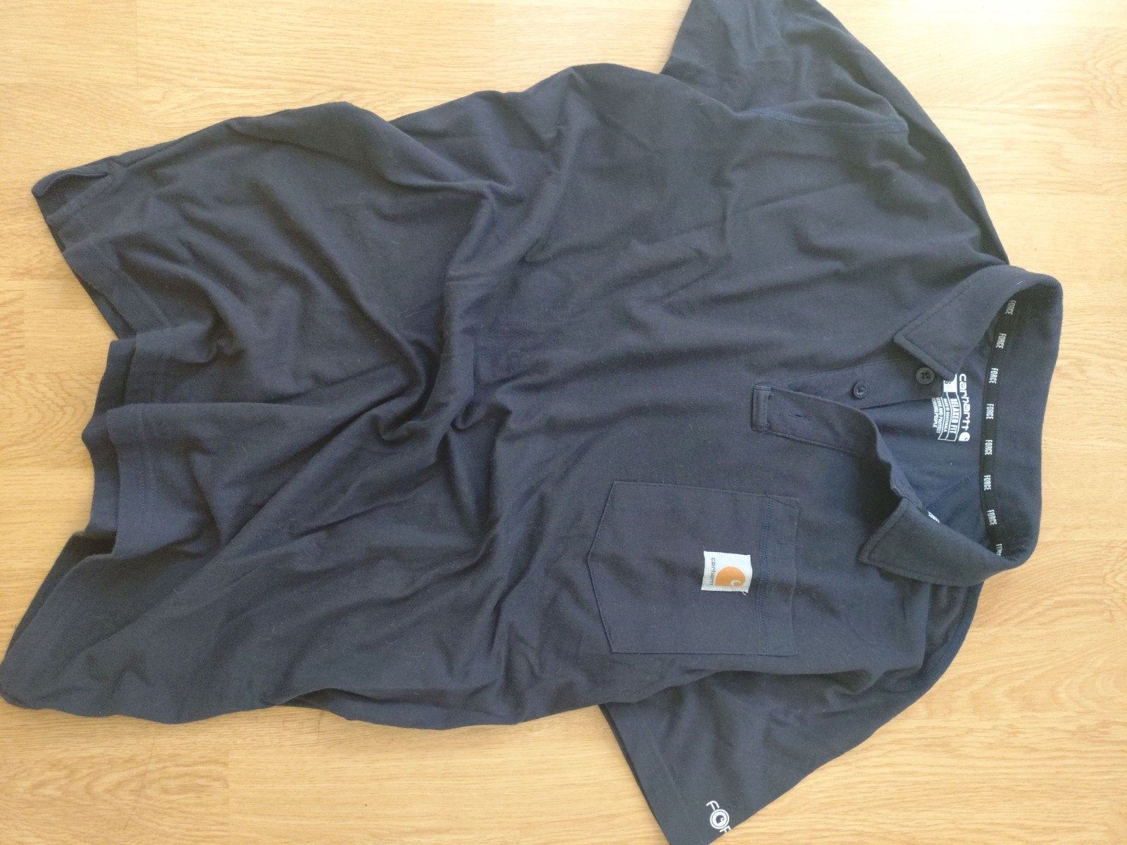 Carhartt Polo Shirt Maat S - Donkerblauw, Kleding | Heren, T-shirts, Blauw, Carhartt, Ophalen of Verzenden, Gedragen