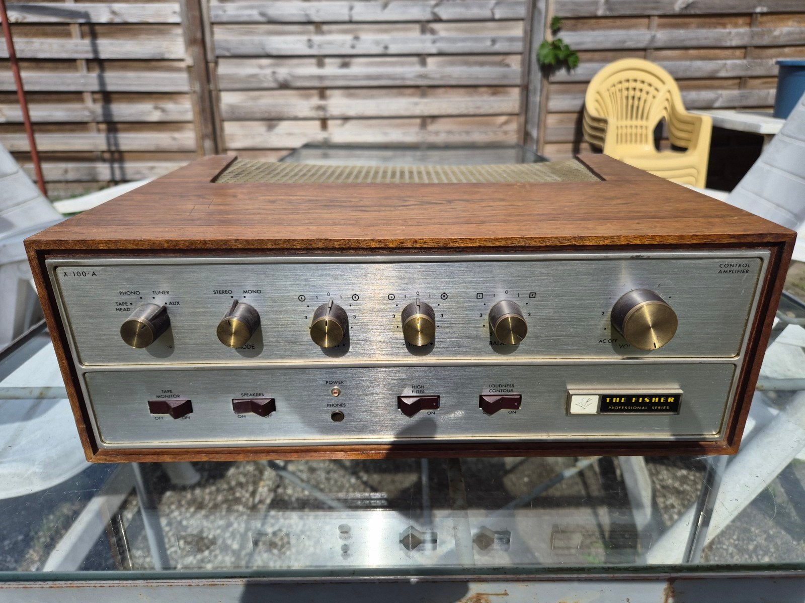 The Fisher X-100-A buizenversterker, Ophalen