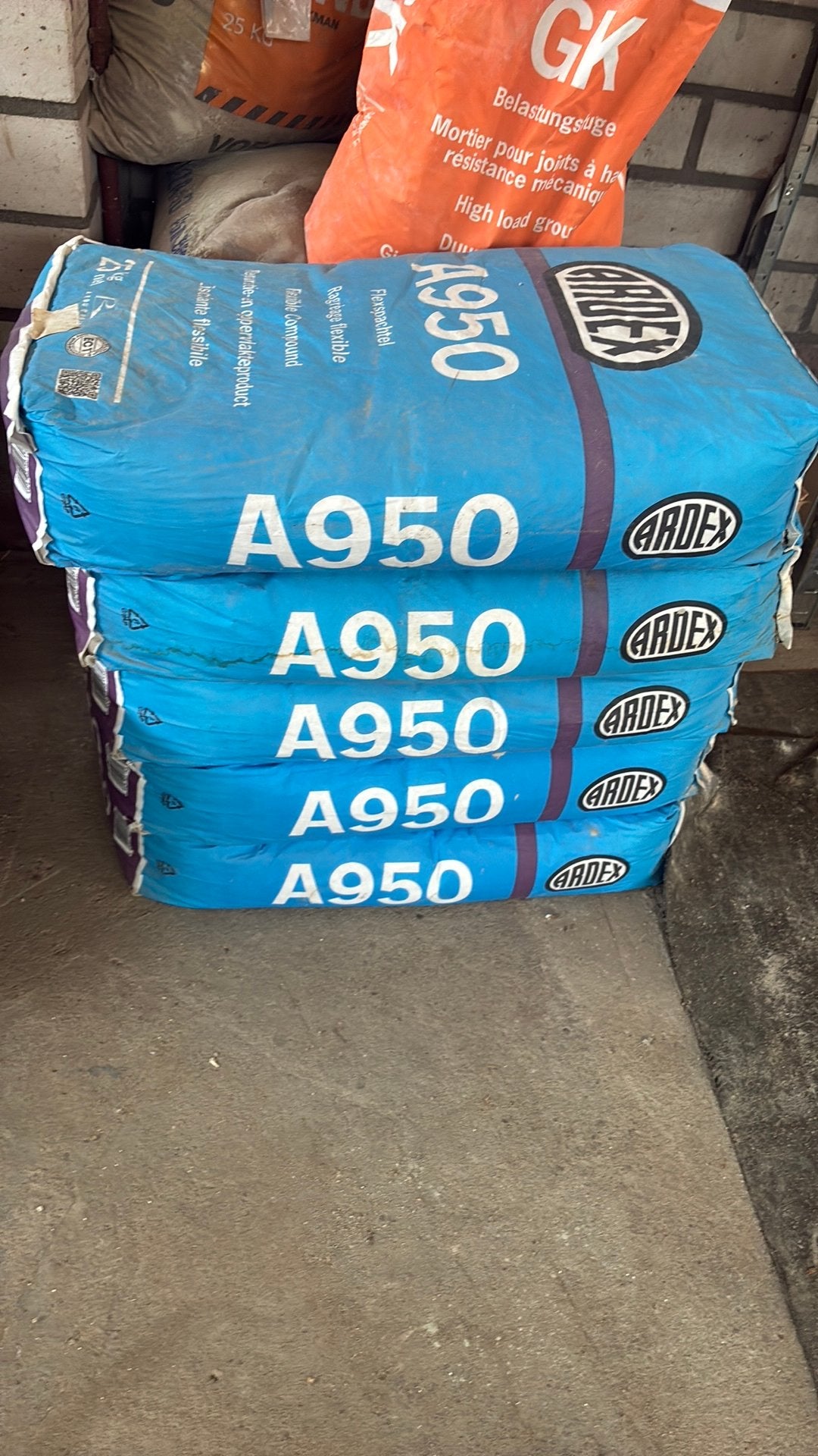Ardex A950 5 zakken, Ophalen, Wandtegels, Nieuw, Minder dan 20 cm