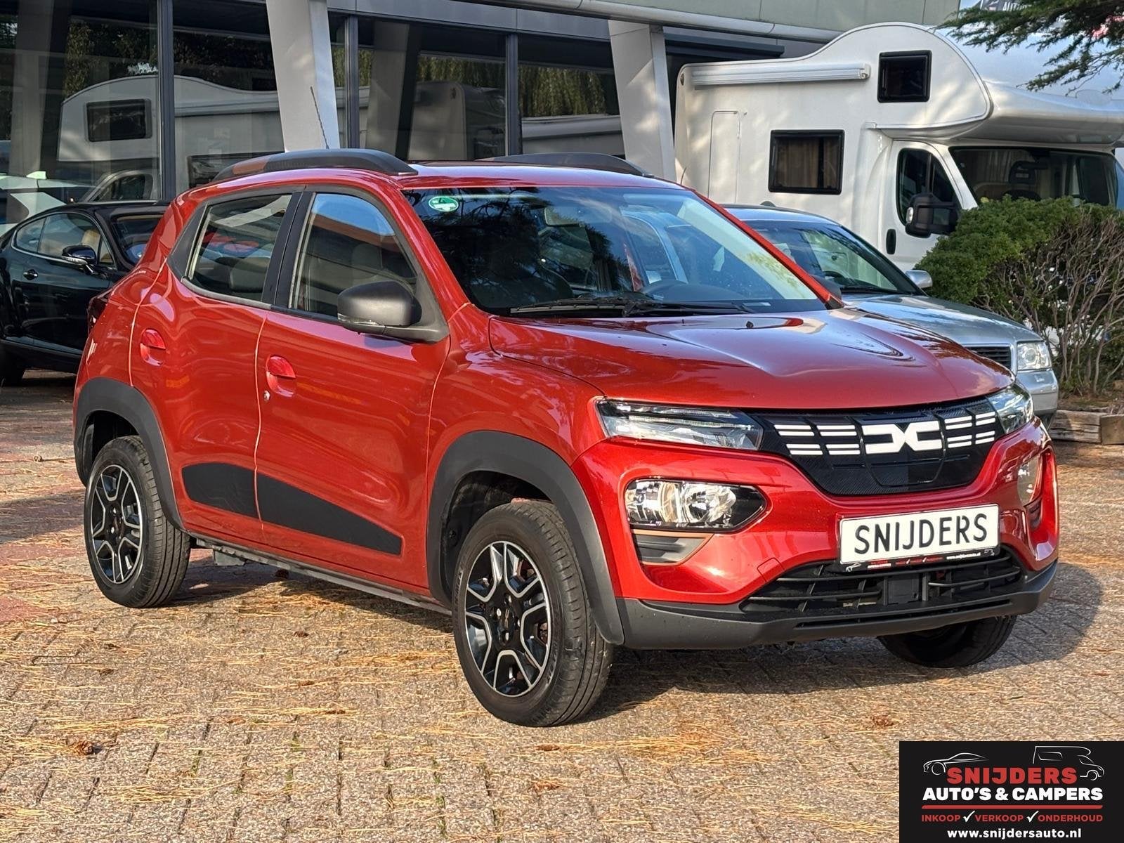 Dacia Spring Extreme 27 kWh navi airco carplay camera, Auto's, Gebruikt, Zwart, Overige kleuren, 4 stoelen