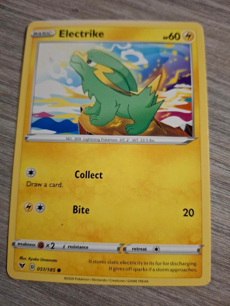 Pokémon Kaart Electrike 051/185, Ophalen of Verzenden, Zo goed als nieuw, Losse kaart