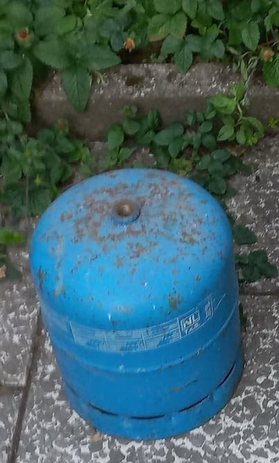 Lege Campingaz gasfles, Ophalen, Gebruikt